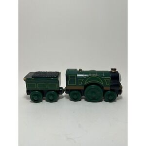 Thomas & Friends Wooden Railway Emily Engine and Tender Green Magnetic Train
